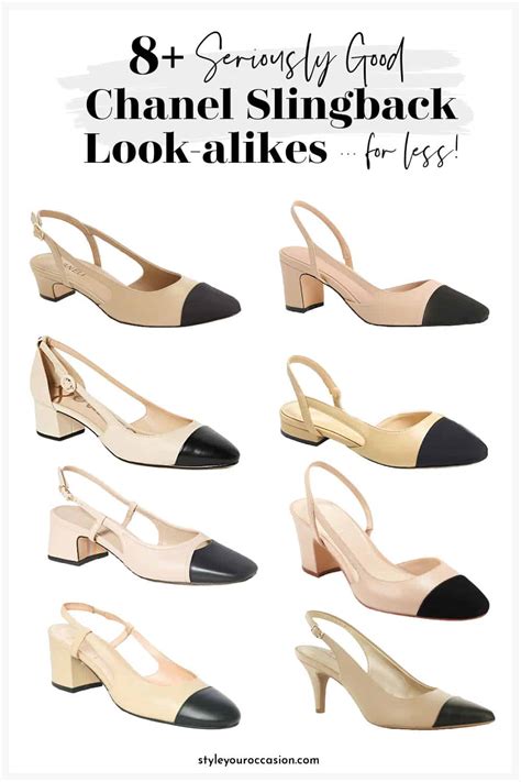 chanel slingback dupes|Chanel look alike flats.